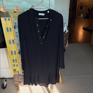 A.L.C. Black Button-Front Tunic Dress